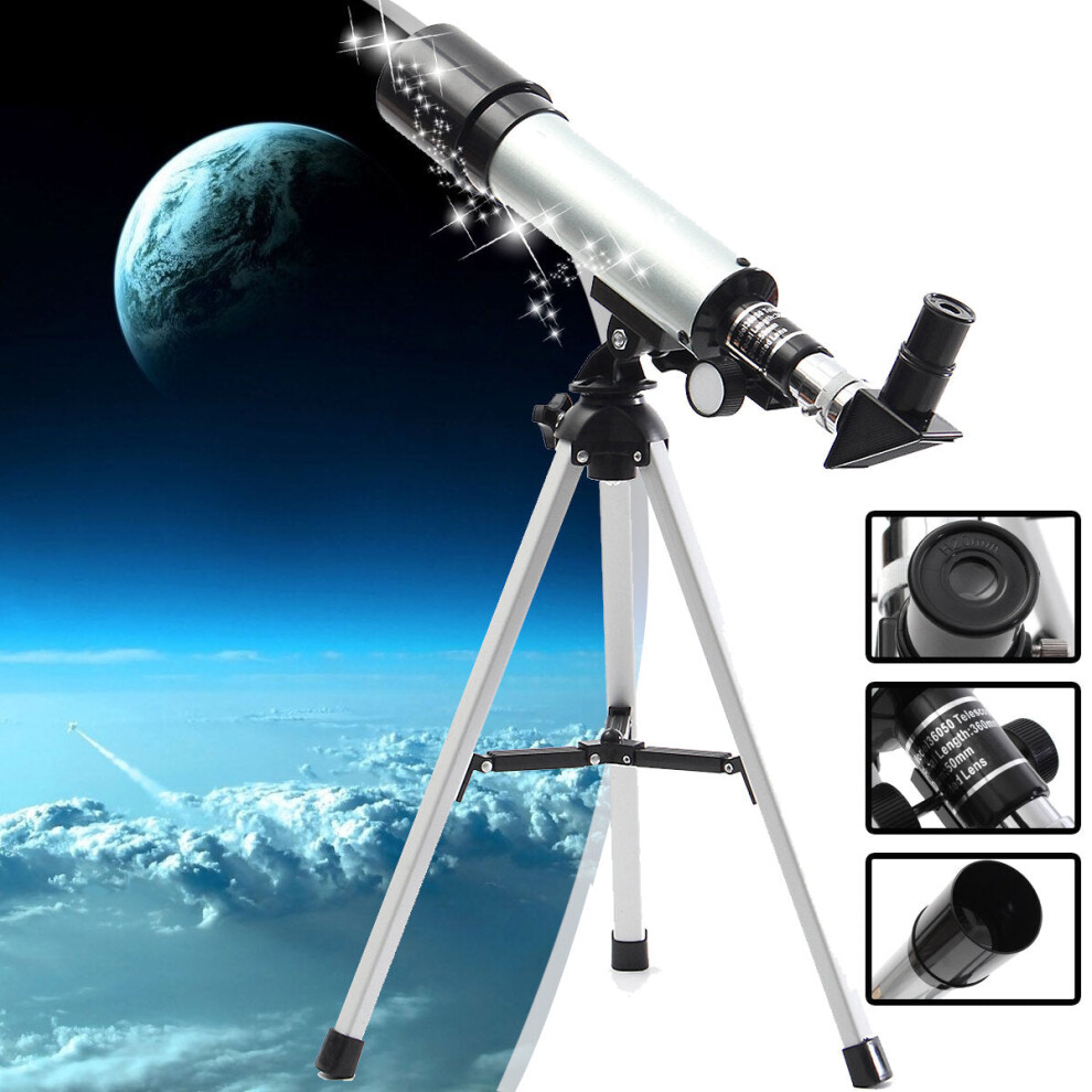 90X 50Mm Monocular Telescope Astronomical Refractor Telescope Refractive Eyepieces With Tripod For Beginners 6112212704011