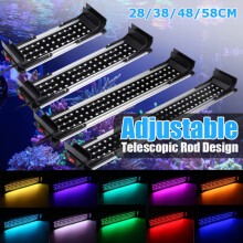 (UK Plug) Retractable 25-30cm Tank Fish light RGB 8W 5050 36SMD RGB Tank Fish Lamp Aquarium Lantern With Remote Control