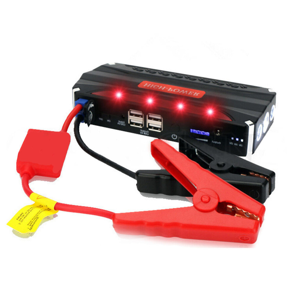 (UK Plug) 82000mAh 4 USB Multi-function Auto Jump Starter LED Emergency Battery Power Bank