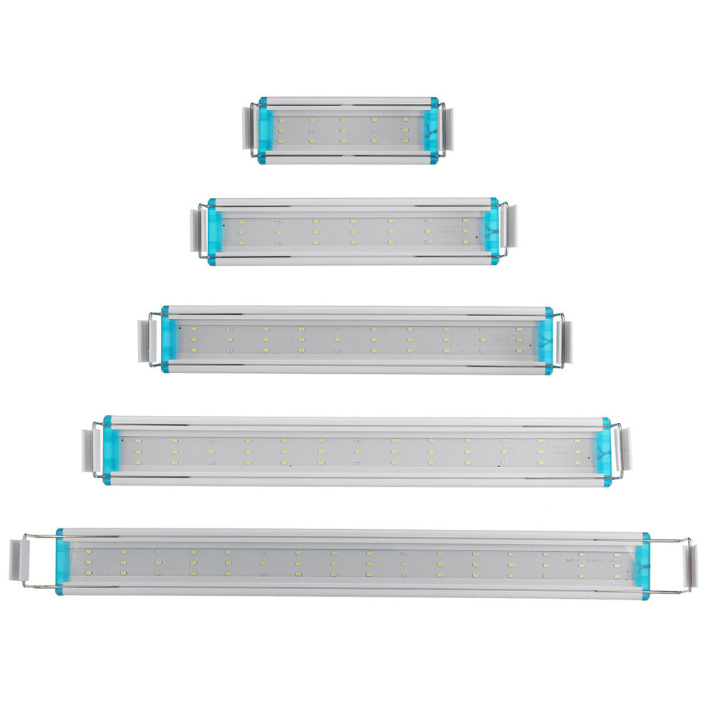 (20CM) Super Slim LEDs Aquarium Light Aquatic Plant Light 20-60CM Extensible Waterproof Clip on Lamp For Fish Tank Blue White Light
