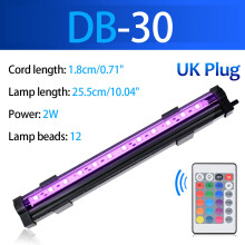 (UK Plug) Fish Aquarium Tank Underwater Submersible RGB Color Change LED Air Bubble Light
