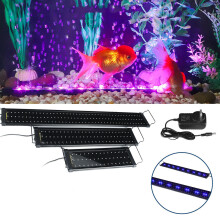 (UK Plug, 60CM) 12V 25W 129 LEDs Aquarium Light 30-90cm Lighting Full Spectrum Fish Plant Tank Bar LED Lamp Pet Supplies