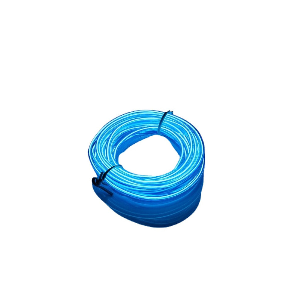 () 2M Neon Glow El Wire Car Rope Strip + Car Charger Driver Blue/Light 8727971808399