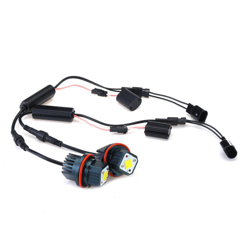 2Pcs 80W Error Free LED Angel Eyes Marker Halo Ring Light For BMW E39 E53 E60 E65 2