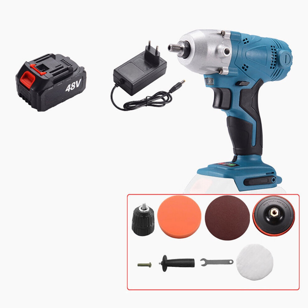 (EU Plug) EU/US Plug Wireless Polishing Machine Drilling Waxer Scratch Repair Grinding Tool Grinder Hand Drill 600W 48V