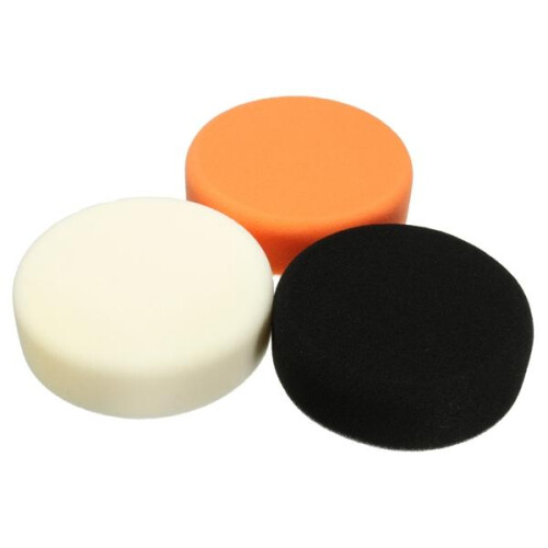 (Black) M14 150mm Car Buffing Polishing Sponge Head Pad Mop Thread Compounding 1