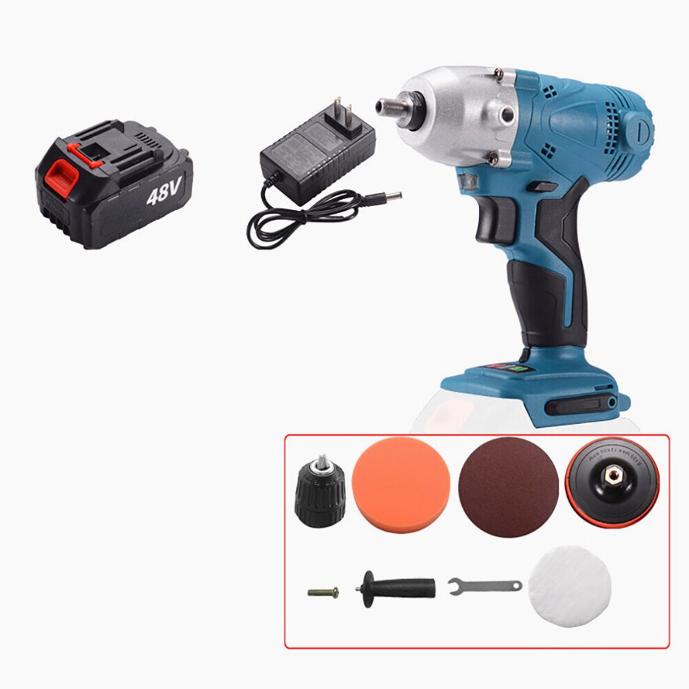 (US Plug) EU/US Plug Wireless Polishing Machine Drilling Waxer Scratch Repair Grinding Tool Grinder Hand Drill 600W 48V