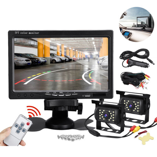 7'' LCD Monitor + Rear View Reverse Backup Camera 1