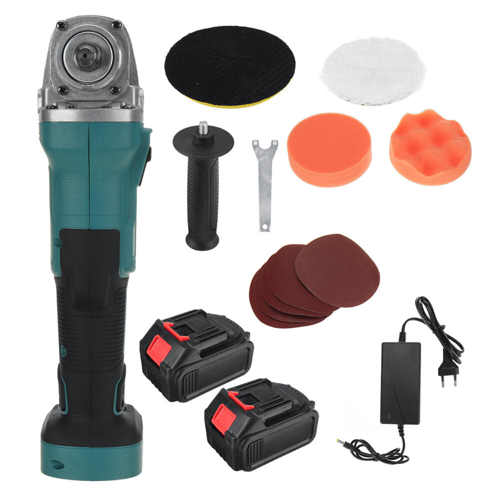 (Two Batteries) 1580W Cordless Polisher Car Polishing Tool Sander Buffing Waxing Machine For Makkita 18V Battery 1138392138335