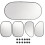 (Mesh Fabric - 5 Pcs) Sun Shade Visor Folding Windshield Block Cover Protector for Car Front Window 2