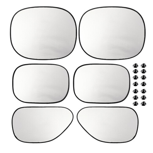 (Mesh Fabric - 5 Pcs) Sun Shade Visor Folding Windshield Block Cover Protector for Car Front Window 2