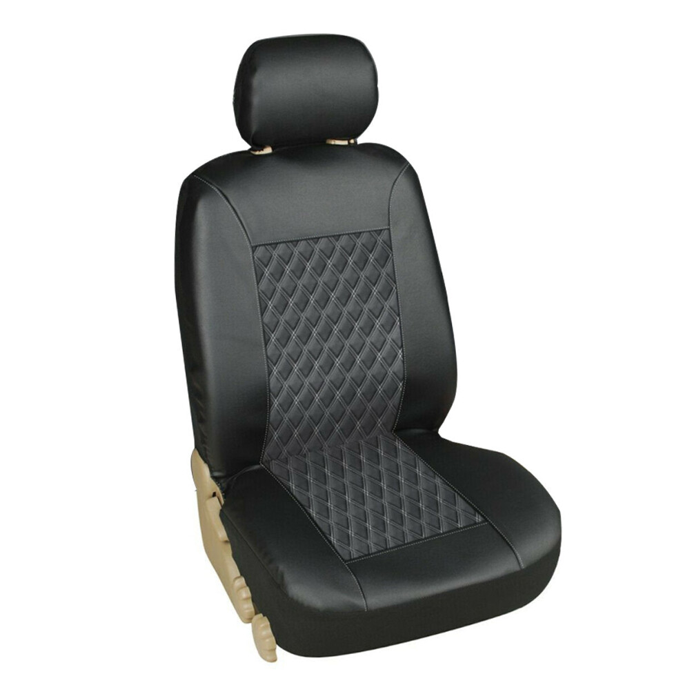 (Single) 1 Seater / 5 Seater PU Leather Front Rear Universal Car Seat Covers Protector