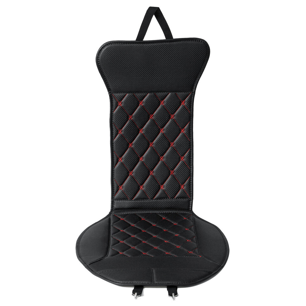(Black) Universal Car Front Seat Cover Chair Cushion Pad Mat Protector Pu Black 1138392343579