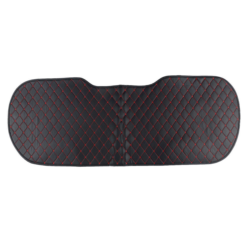 (Rear (Black-red)) Universal Car Seat Pad Mat Cushion Cover Protector PU Leather Breathable Auto