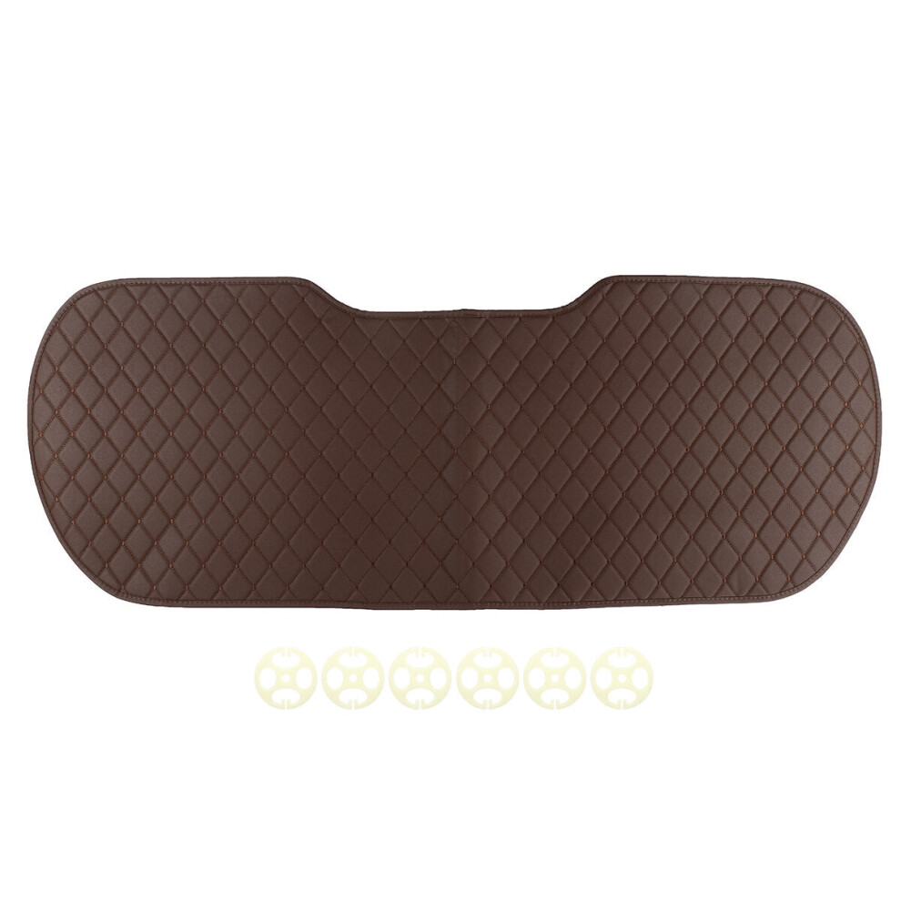 (Rear (Coffee)) Universal Car Seat Pad Mat Cushion Cover Protector Pu Leather Breathable Auto 1138392341636