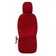 (Red) 12V Universal Car Front Seat Hot Heater Heating Pad Winter Warmer Cushion Cover