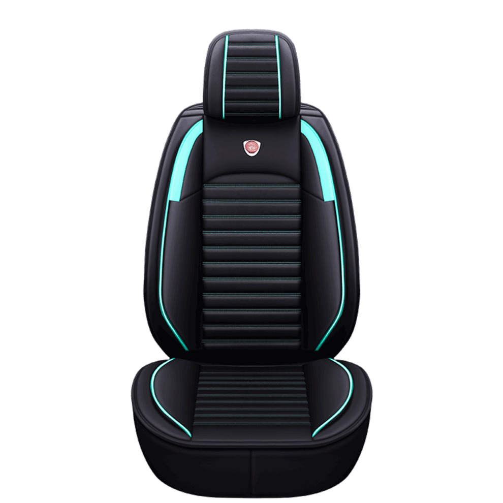 ( & Green) 1Pcs Auto Car Front Seat Cover Vehicle Front Seat Cushion Protector Pu Leather Black/Green 1138392354674