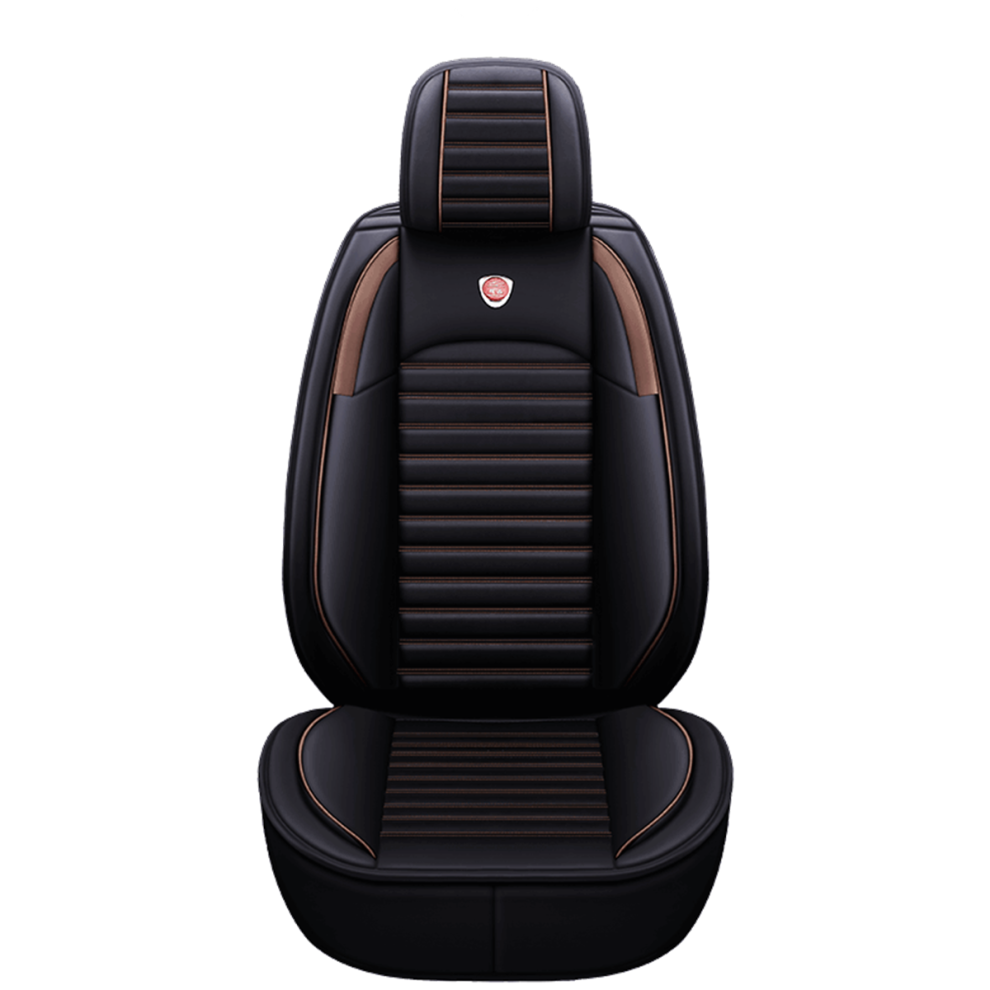 ( Coffee) 1Pcs Auto Car Front Seat Cover Vehicle Front Seat Cushion Protector Pu Leather Black 1138392354698