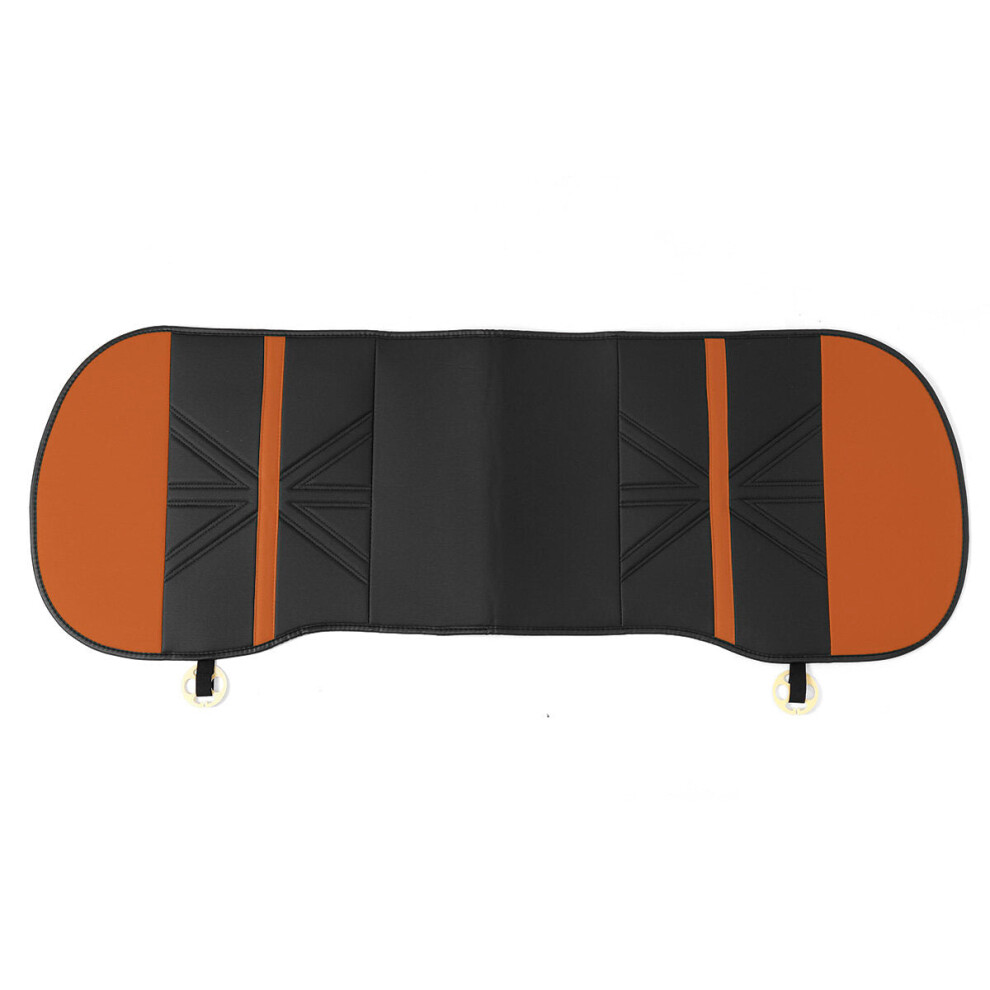 ( & Orange) Car Rear Seat Mat Protector Cover Organizer Pu Leather Breathable Cushion Pad Black/Orange 1138392354926