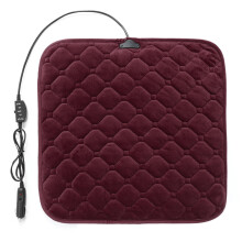 (Red) Universal 12V 24W Electric Car Seat Cushion Heated Cover Cushion Heater Pad Winter