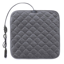(Grey) Universal 12V 24W Electric Car Seat Cushion Heated Cover Cushion Heater Pad Winter