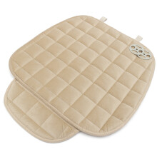(Beige) Universal Square Wistiti Sponge Front Row Car Seat Cover Small Mat Auto Chair Cushion