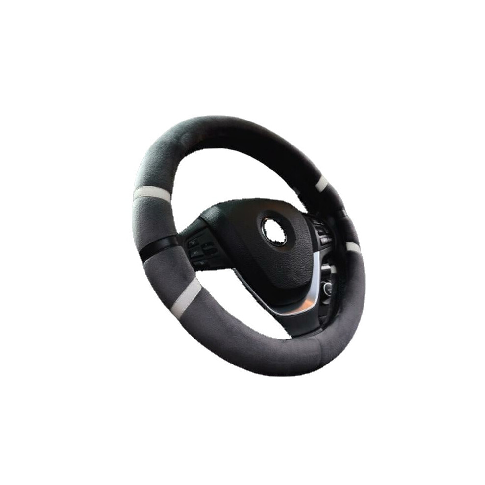 (Grey) 36/38Cm Car Steering Wheel Covers Winter Warm Plush Protector Four Colors Universal Grey 1138392350225