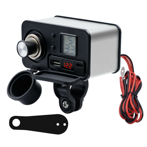 (Silver) Waterproof Motorcycle Handlebar Mirror Holder 1
