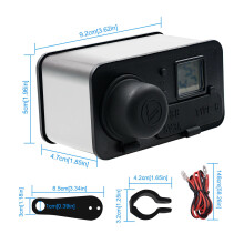 (Silver) Waterproof Motorcycle Handlebar Mirror Holder