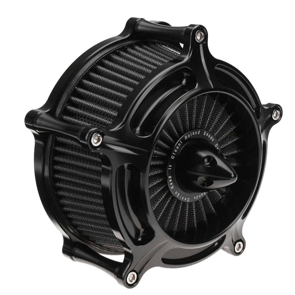 Turbine Air Intake Filter Cleaner For Harley For Sportster Xl883 1200 Xl1200s Black 6093316933593