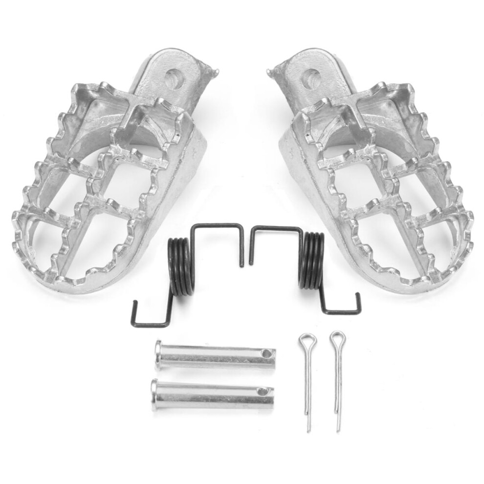 Aluminum Foot Pegs For Motocross Pw50 Pw80 Ttr90 Tw200 Pit Dirt Bike Silver 8727971665510