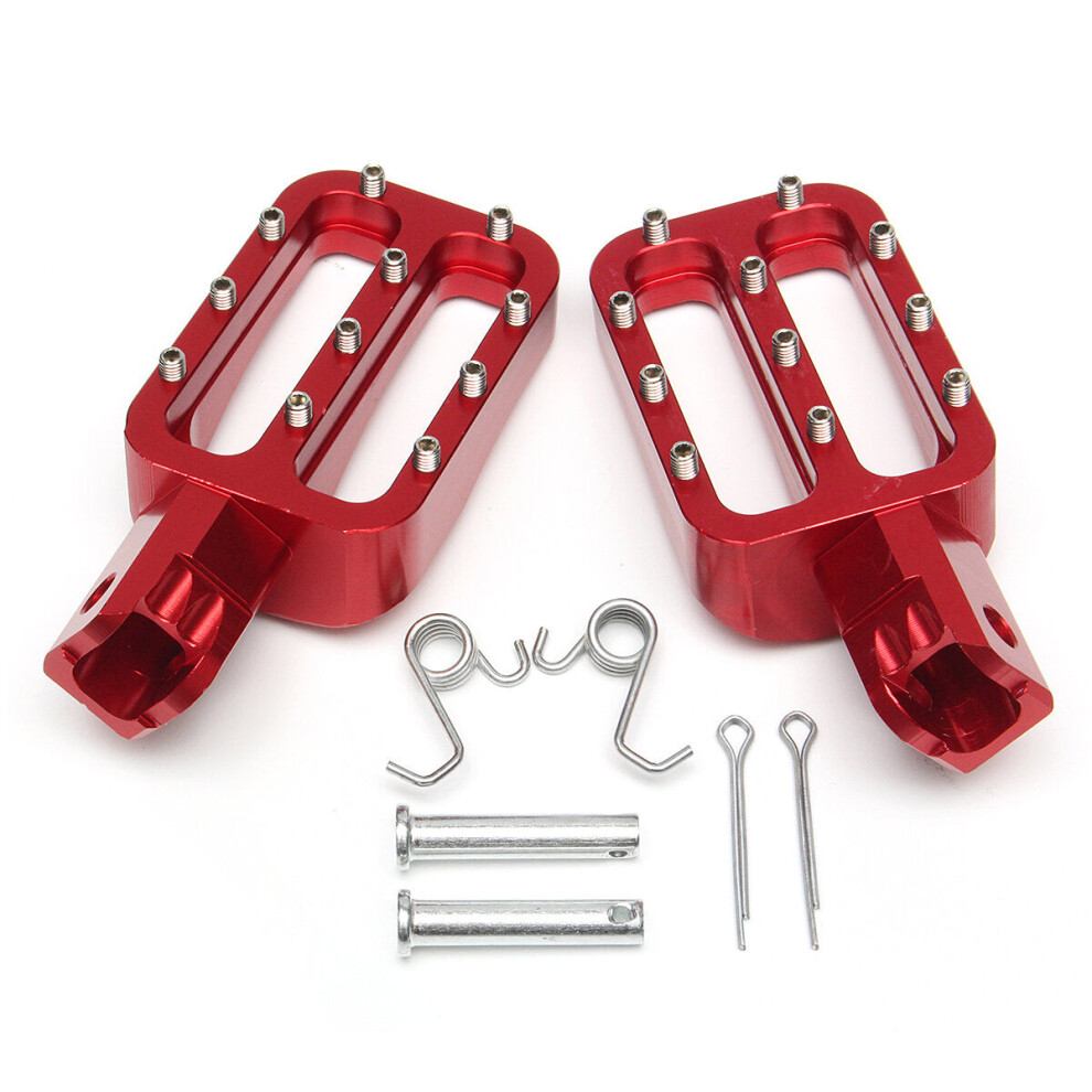 (Red) Foot Pegs For Pit Dirt Bike Chinese 50cc-160cc CRF XR KLX TTR SSR Thumpstar