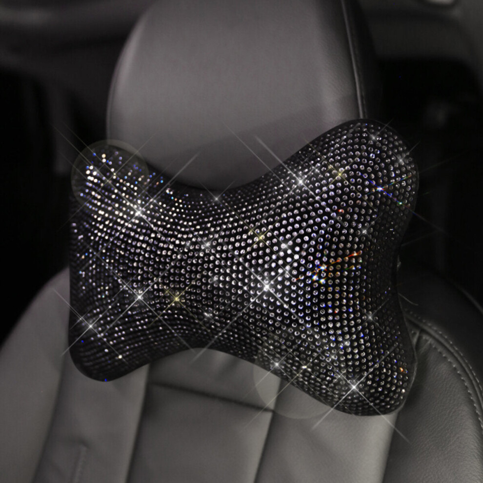 (Pillow Case) Universal Steering Wheel Cover Sparkle Luxury Bling Bling Rhinestone Diamond Car Accessories Decor 1138392340578