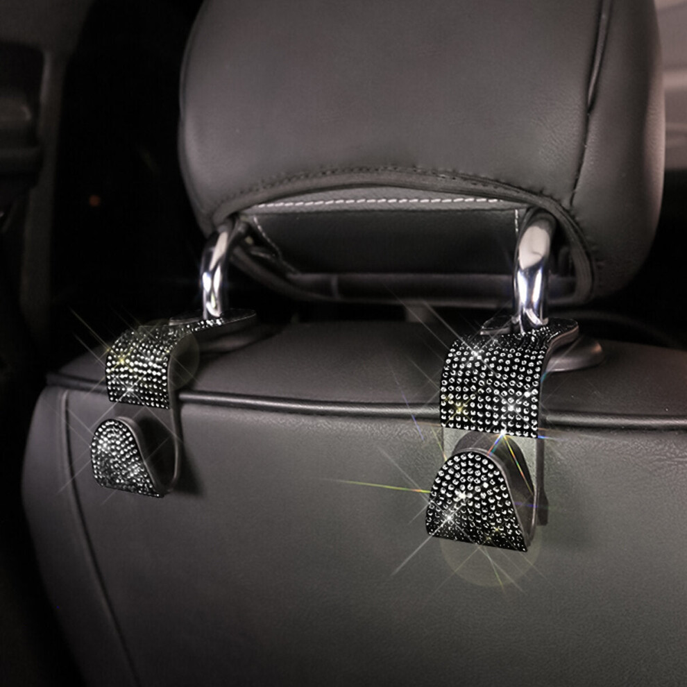 (Storage Hook) Universal Steering Wheel Cover Sparkle Luxury Bling Bling Rhinestone Diamond Car Accessories Decor 1138392340585