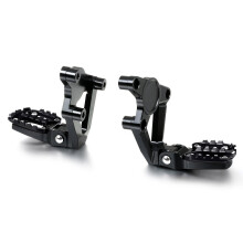 (Black) Motorcycle Accessories Folding Rear Foot Pegs Footrest Passenger