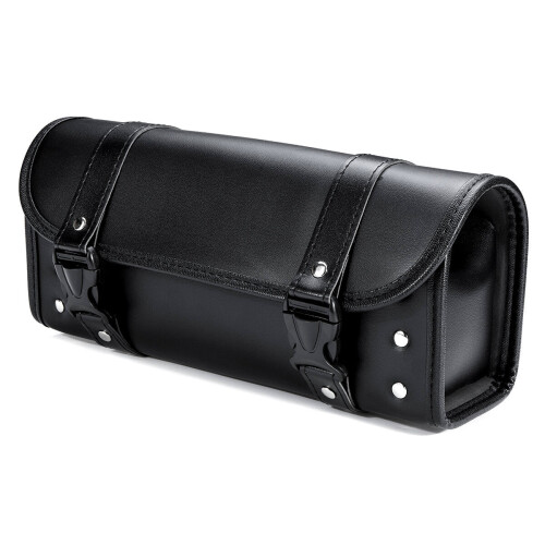 Universal Motorcycle Front PU Leather Fork Tool Bag Saddlebags Pouch Luggage 2