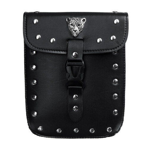 Universal Motorcycle Front Rear Fork Tool Pouch Side Bag Saddlebag PU Leather 2
