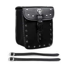 Universal Motorcycle Front Rear Fork Tool Pouch Side Bag Saddlebag PU Leather