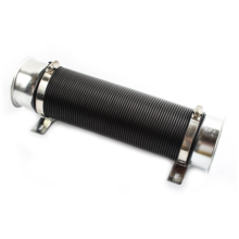 (Silver) 76mm 1M Car Air Intake Cold Pipe Flexible Duct Feed Hose Induction Kit Filter UK