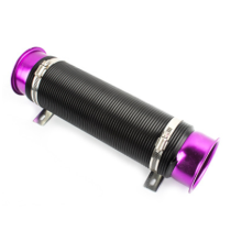 (Purple) 76mm 1M Car Air Intake Cold Pipe Flexible Duct Feed Hose Induction Kit Filter UK