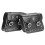 (Black) Pair PU Leather Motorcycle Side Tool Bag Luggage Saddlebags Universal 4