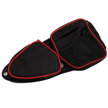 (Red) Motorcycle Side Door Storage Bags Knee Pad