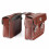 (Black) Pair PU Leather Motorcycle Side Tool Bag Luggage Saddlebags Universal 12