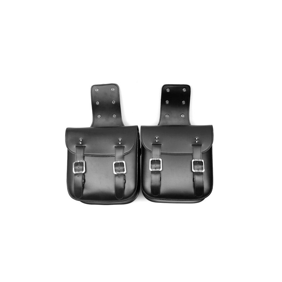 (Black) Motorcycle Saddlebags Pu Leather Large Capacity Motor Bike Side Moto Tank Bag Luggage Black 8727971662311