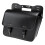 (Left) Motorcycle Saddlebags Tool Luggage Saddle Bag Black PU Leather Universal 3