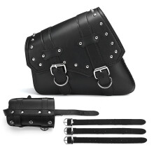 (Left) Left/Right Side Universal Motorcycle Saddlebag Storage Tool Bag W/ Bottle Holder