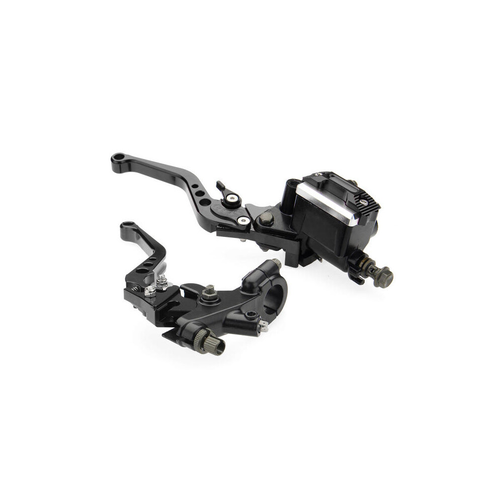 (Black) Pair 7/8 Motorcycle Brake Master Cylinder Clutch Reservoir Levers Universal Black 8727971661512