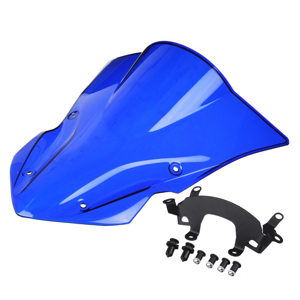 (Blue) Motorcycle Windshield Windscreen Double Bubble Blue 8727971661994