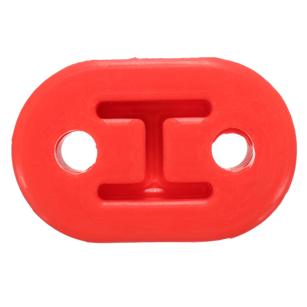 (Red) Universal Upgraded Bracket Heavy Duty Exhaust Rubber Repair Hanger Support Mount