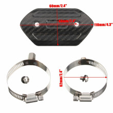 (110x60mm) 4/5/8inch Carbon Motorcycle Exhaust Muffler Pipe Heat Protective Shield Cover